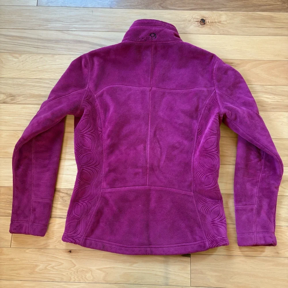 Mountain Hardware Full Zip Fleece Jacket Womens Sz S Magenta Coat - Picture 9 of 10